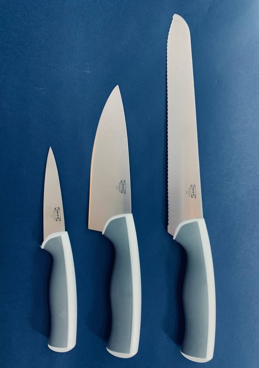 مجموعه 3 عددی چاقوی آشپزخانه ایکیا مدل ANDLIG